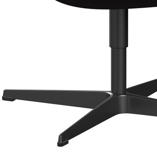 Sedia fritz Hansen Swan Lounge, laccatura nera/taglio in acciaio marrone scuro