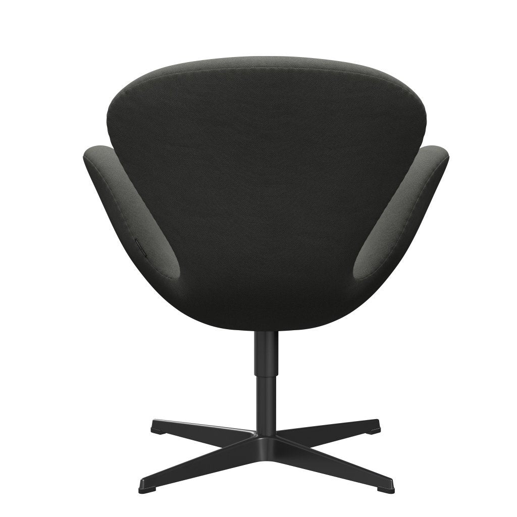 Fritz Hansen Swan Lounge Stuhl, schwarzer lackierter/stahlkutschgrau