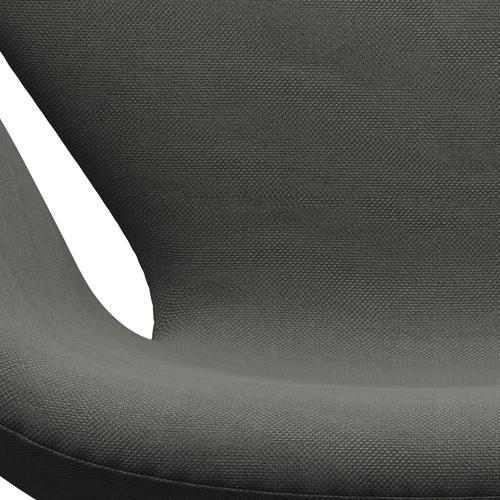 Sillón Fritz Hansen Swan, gris lacado negro/acero de acero