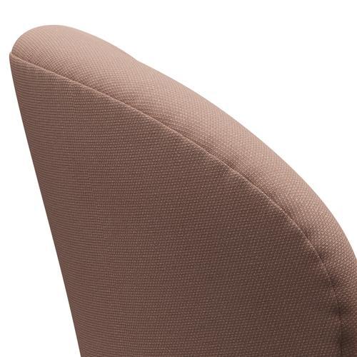 Fritz Hansen Swan Lounge Sillón, negro lacado/acero beige ligero/rojo claro