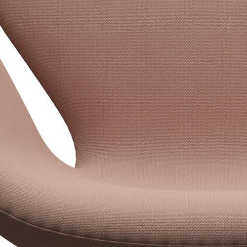 Fritz Hansen Swan Lounge Stuhl, schwarzer lackiertes/stahlschneider leichtes beige/hellrot