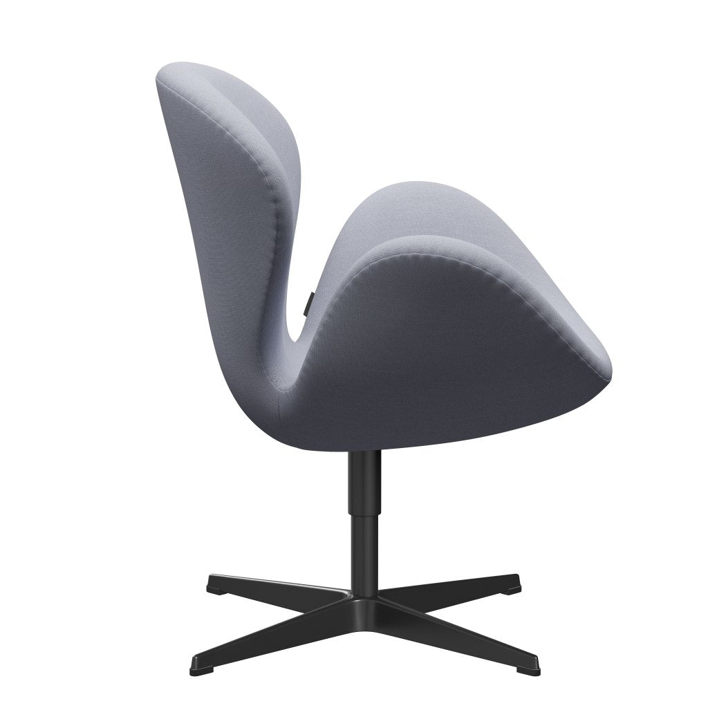 Fritz Hansen Swan Lounge Chair, Black Lackered/Steelcut Mouse Grey