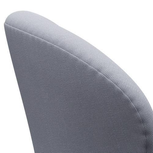 Silla de salón Fritz Hansen Swan, lacado negro/látigo de acero gris