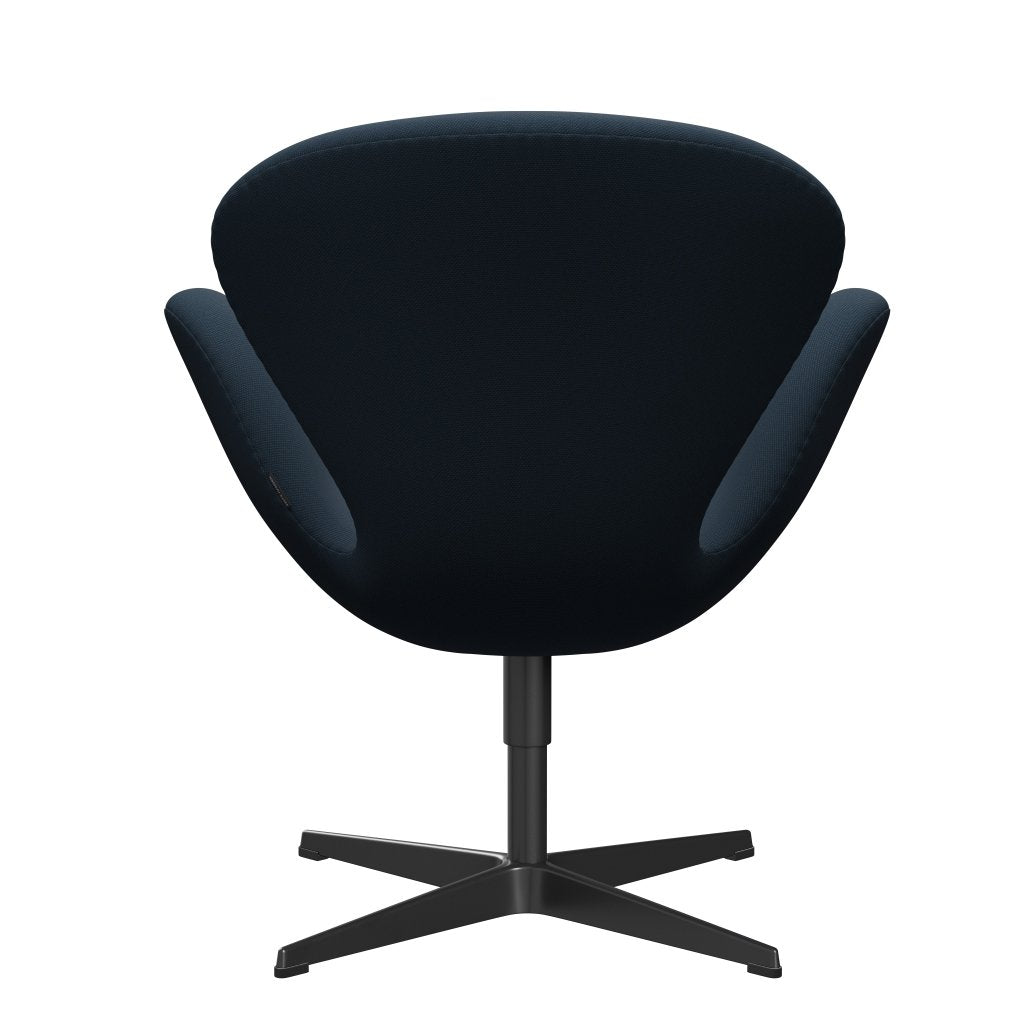 Sillón Fritz Hansen Swan, lacado negro/escamado azul marino