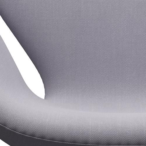 Fritz Hansen Swan Lounge Stuhl, schwarzer lackierter/stahlcut sibergraues Licht