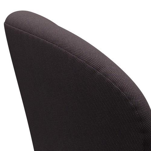 Fritz Hansen Swan Lounge Sillón, negro lacado/acero trío marrón