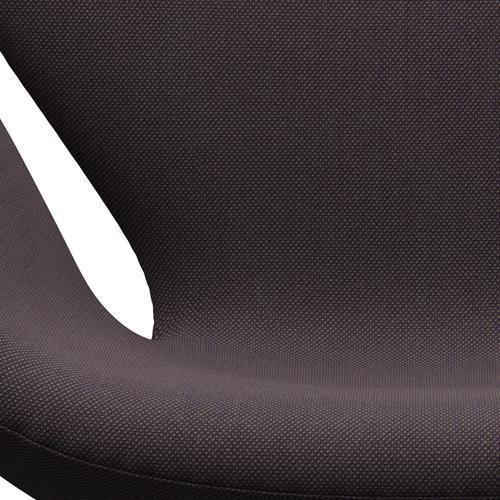 Fritz Hansen Swan Lounge Chair, Black Lacquered/SteelCut Trio Brown