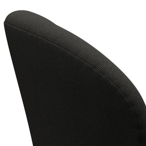 Silla de salón Fritz Hansen Swan, trío de lacigazos negros/acero marrón oscuro