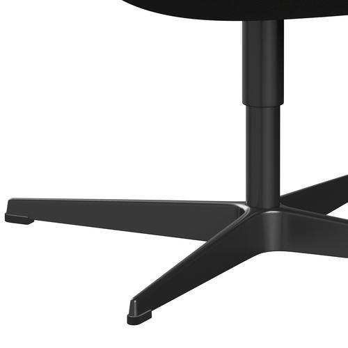 Sedia fritz Hansen Swan Lounge, trio scuro con taglio nero/taglio in acciaio