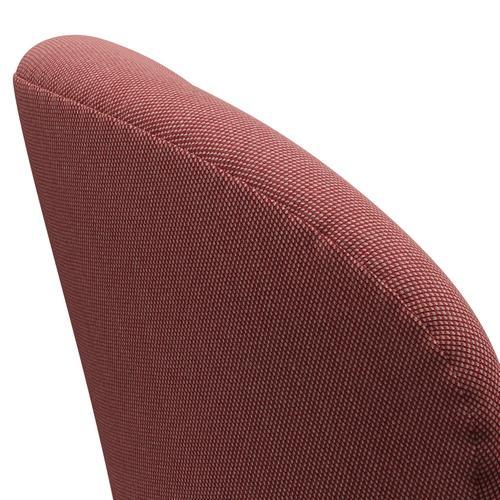 Sillón Fritz Hansen Swan, lacado negro/acero trío rosa/rojo/negro