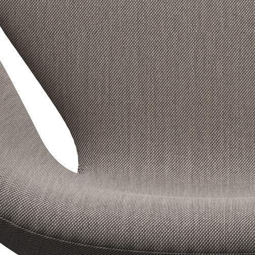 Fritz Hansen Chaise de salon de cygne, noire laqué / trio Steelcut rose / blanc / noir