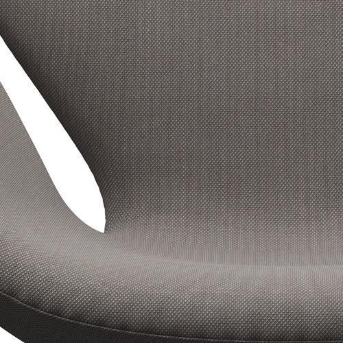 Fritz Hansen Swan Lounge Stuhl, schwarzer lackierter/Steelcut -Trio Sand Dunkel