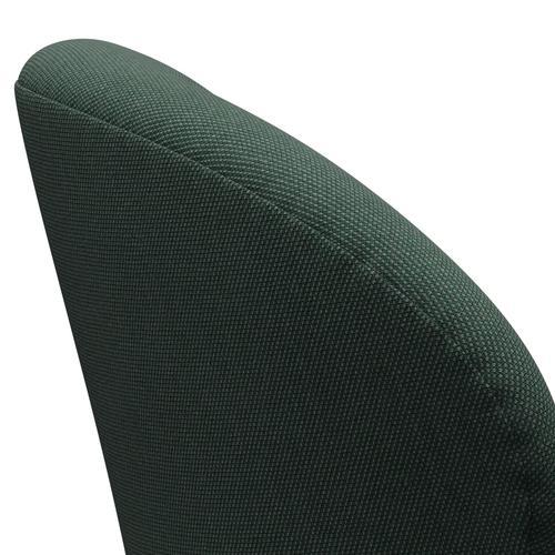 Fritz Hansen Swan Lounge Sillón, negro lacado/trío de escamas Dusty Green