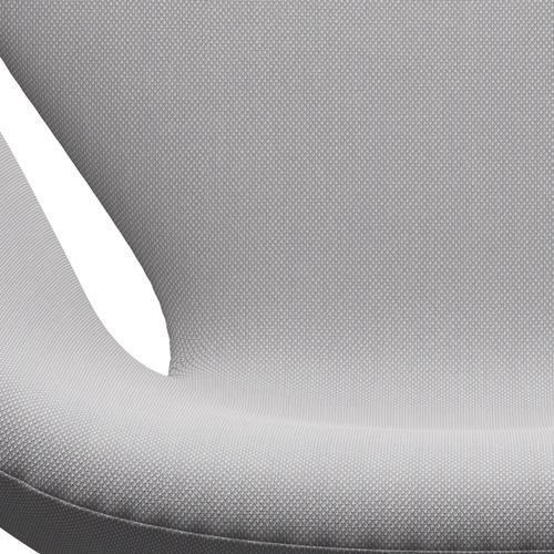 Fritz Hansen Chaise de salon de cygne, Black Laquered / Steelcut trio blanc et gris clair