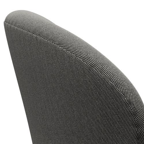 Fritz Hansen Swan Lounge Sillón, negro lacado/acero trío blanco/negro