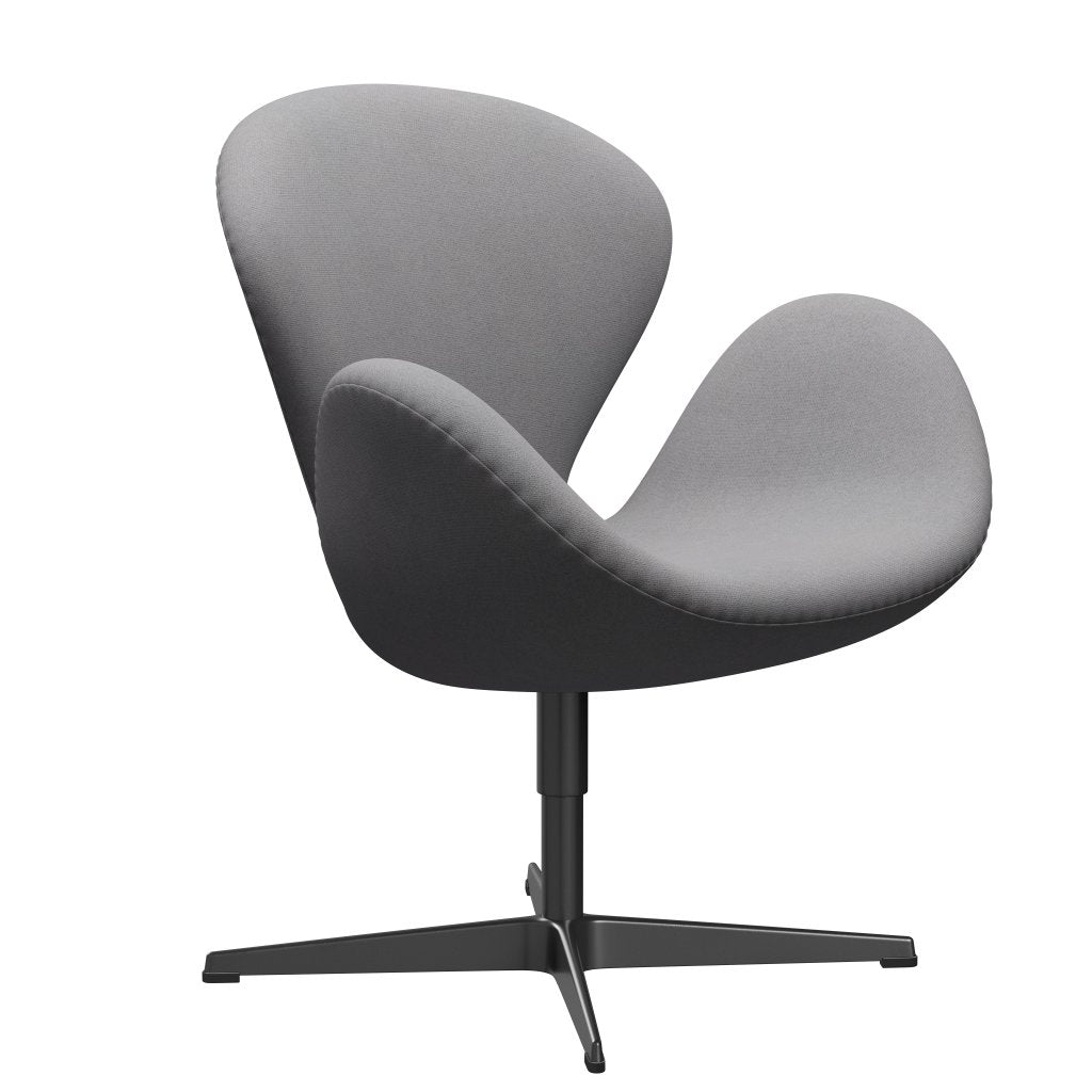 Fritz Hansen Swan Lounge Stuhl, schwarzer lackiert/tonus hellgrau