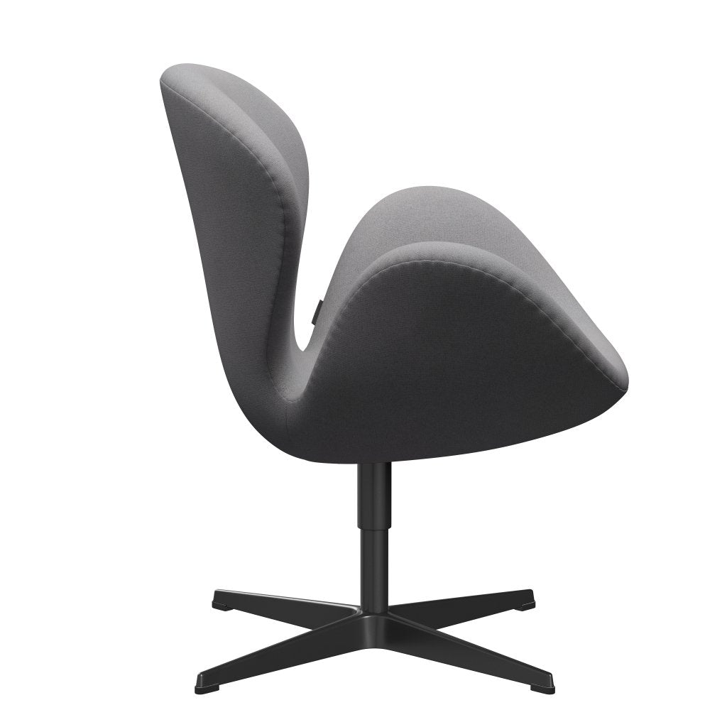 Fritz Hansen Swan Lounge Stuhl, schwarzer lackiert/tonus hellgrau