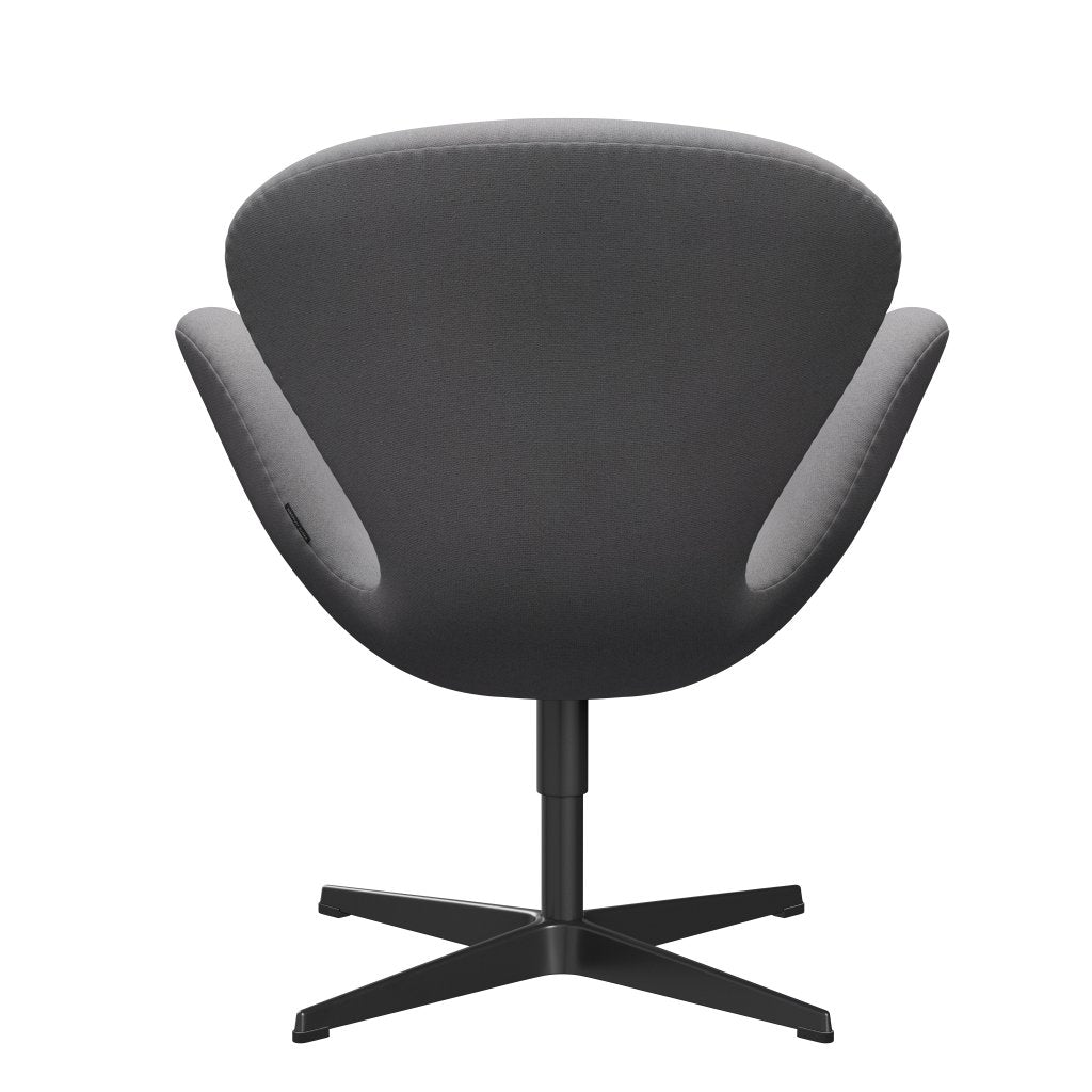 Sedia fritz Hansen Swan Lounge, laccatura nera/tonus grigio chiaro