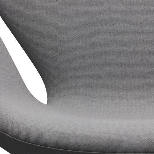 Fritz Hansen Chaise salon de cygne, gris clair noire laqué / tonus