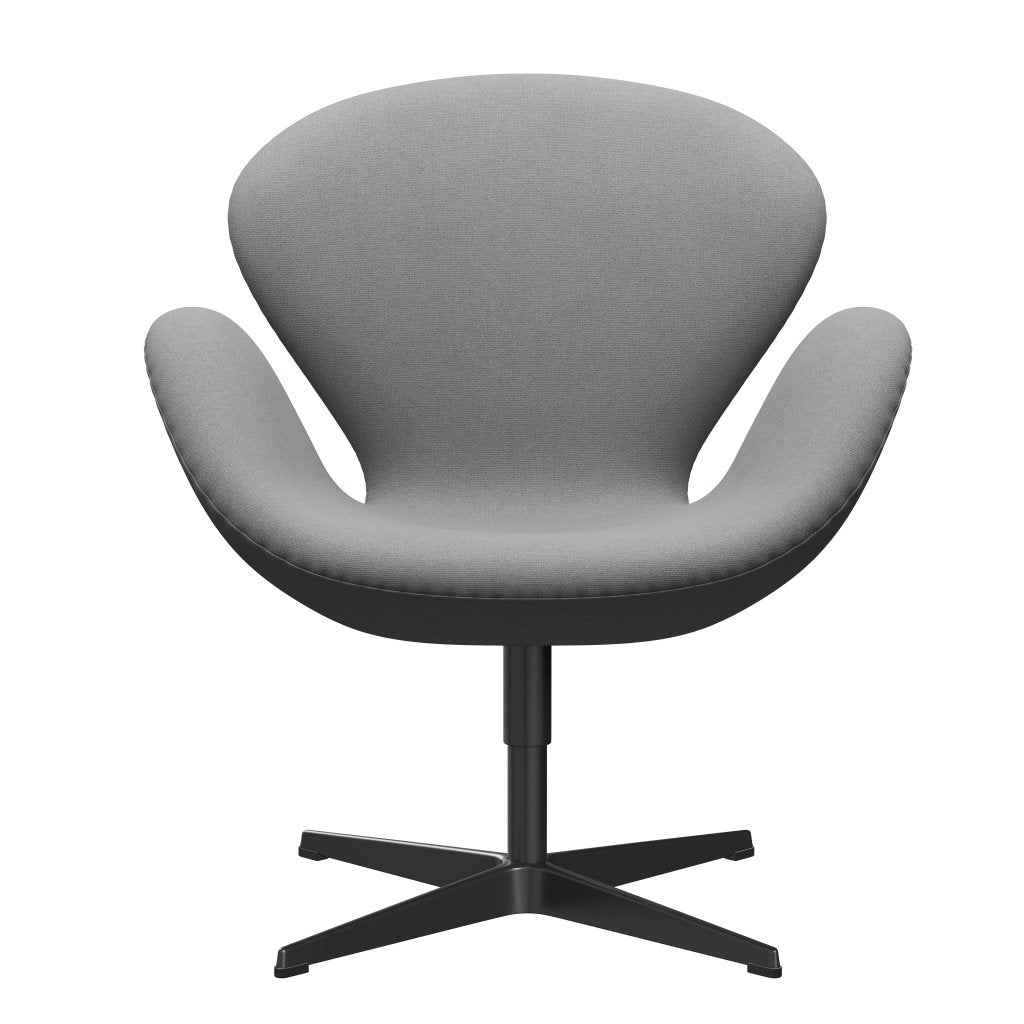 Fritz Hansen Chaise salon de cygne, gris clair noire laqué / tonus