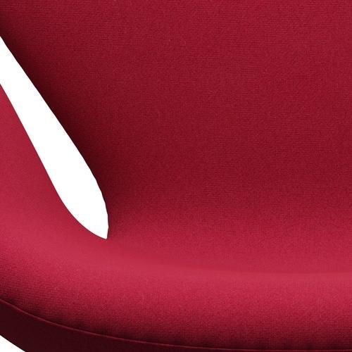 Fritz Hansen Chaise de salon de cygne, Cherry laquée / tonus noir