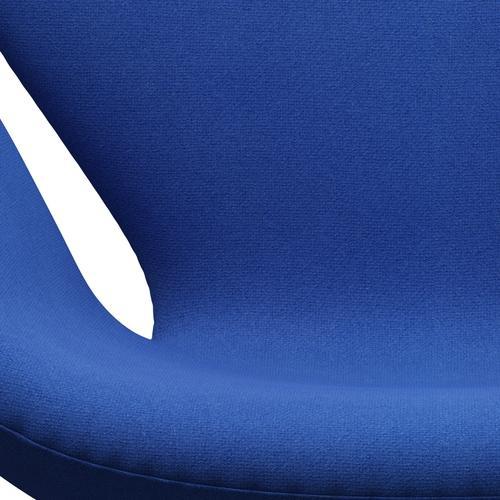 Fritz Hansen Chaise de salon de cygne, noir laqué noir / tonus lavande bleu