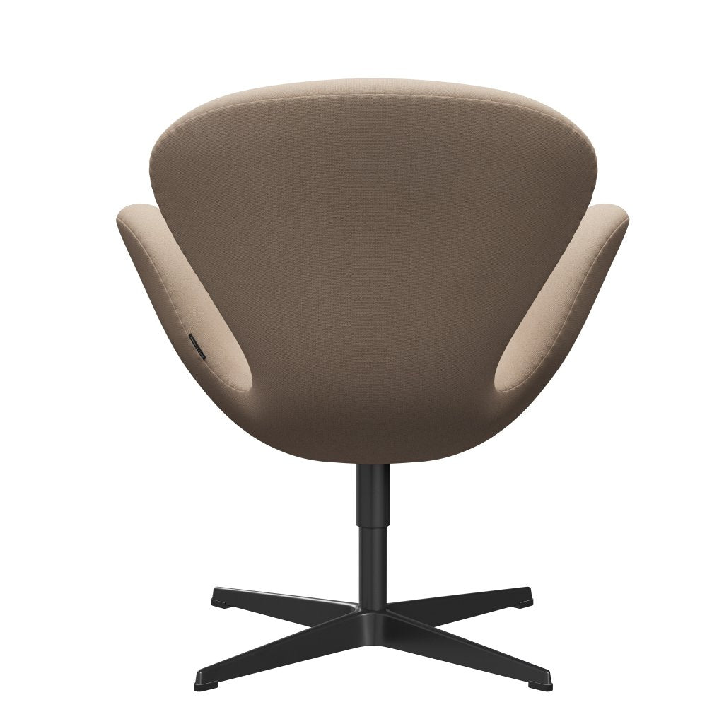 Fritz Hansen Chaise salon de cygne, sable noir laqué / tonus