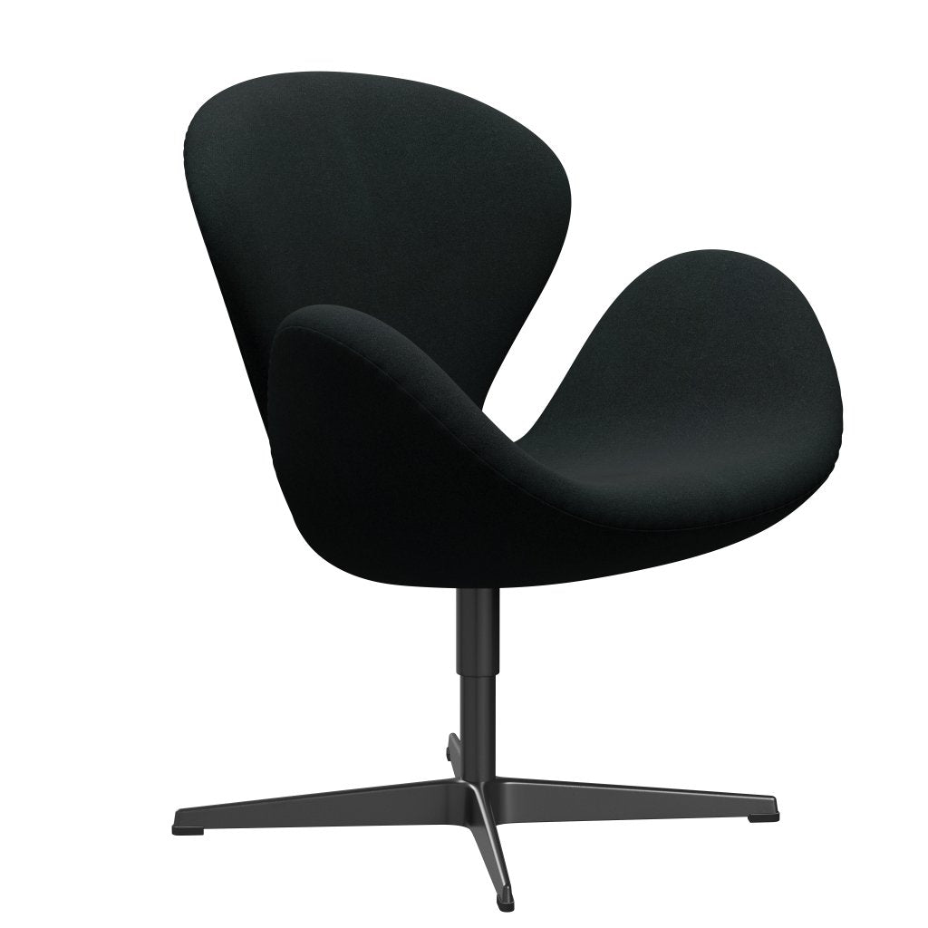 Fritz Hansen Chaise salon de cygne, noir laqué / tonus noir