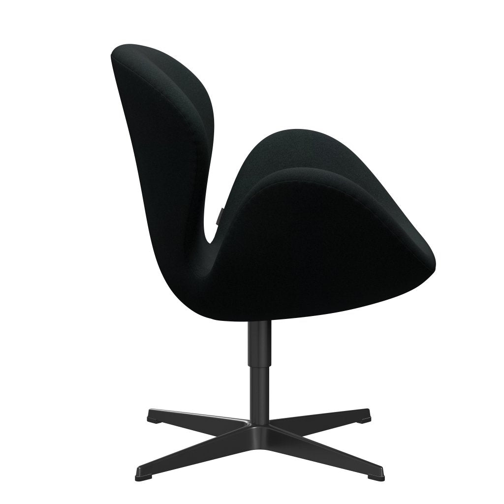 Fritz Hansen Chaise salon de cygne, noir laqué / tonus noir