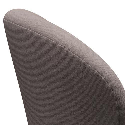 Fritz Hansen Chaise de salon de cygne, sable poussiéreux laqué noir / tonus