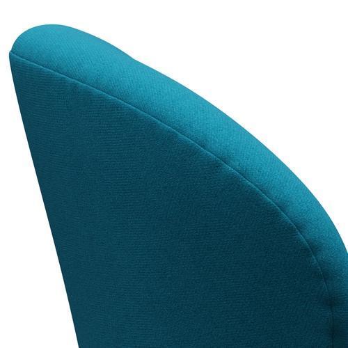 Fritz Hansen Chaise salon de cygne, turquoise laquée / tonus noir