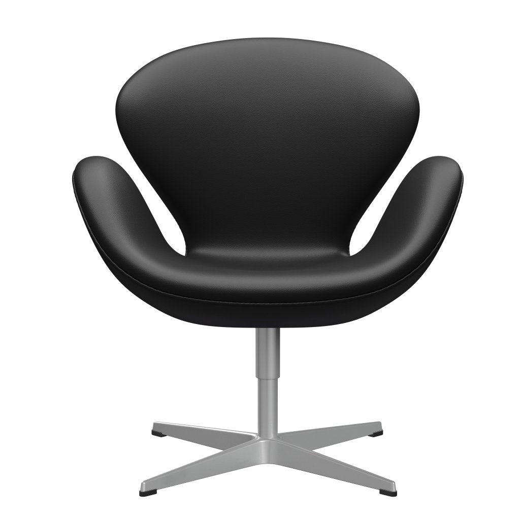 Fritz Hansen Swan Lounge Chair, Silver Gray/Aura Black