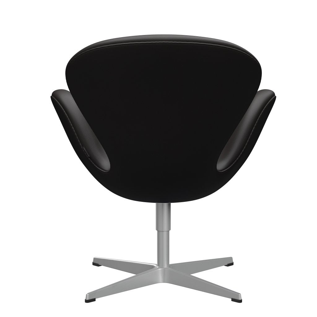 Fritz Hansen Swan Lounge Silla, gris plateado/aura marrón negro