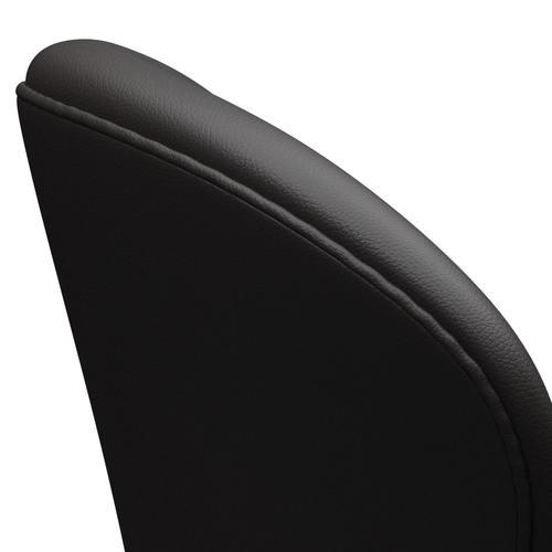 Fritz Hansen Chaise salon de cygne, gris argenté / aura marron noir