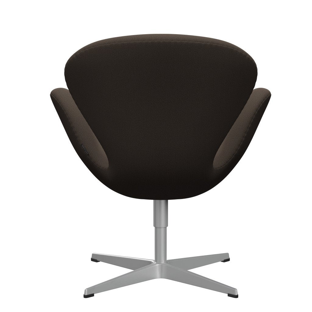 Sedia da salotto Fritz Hansen Swan, grigio argento/marrone/verde