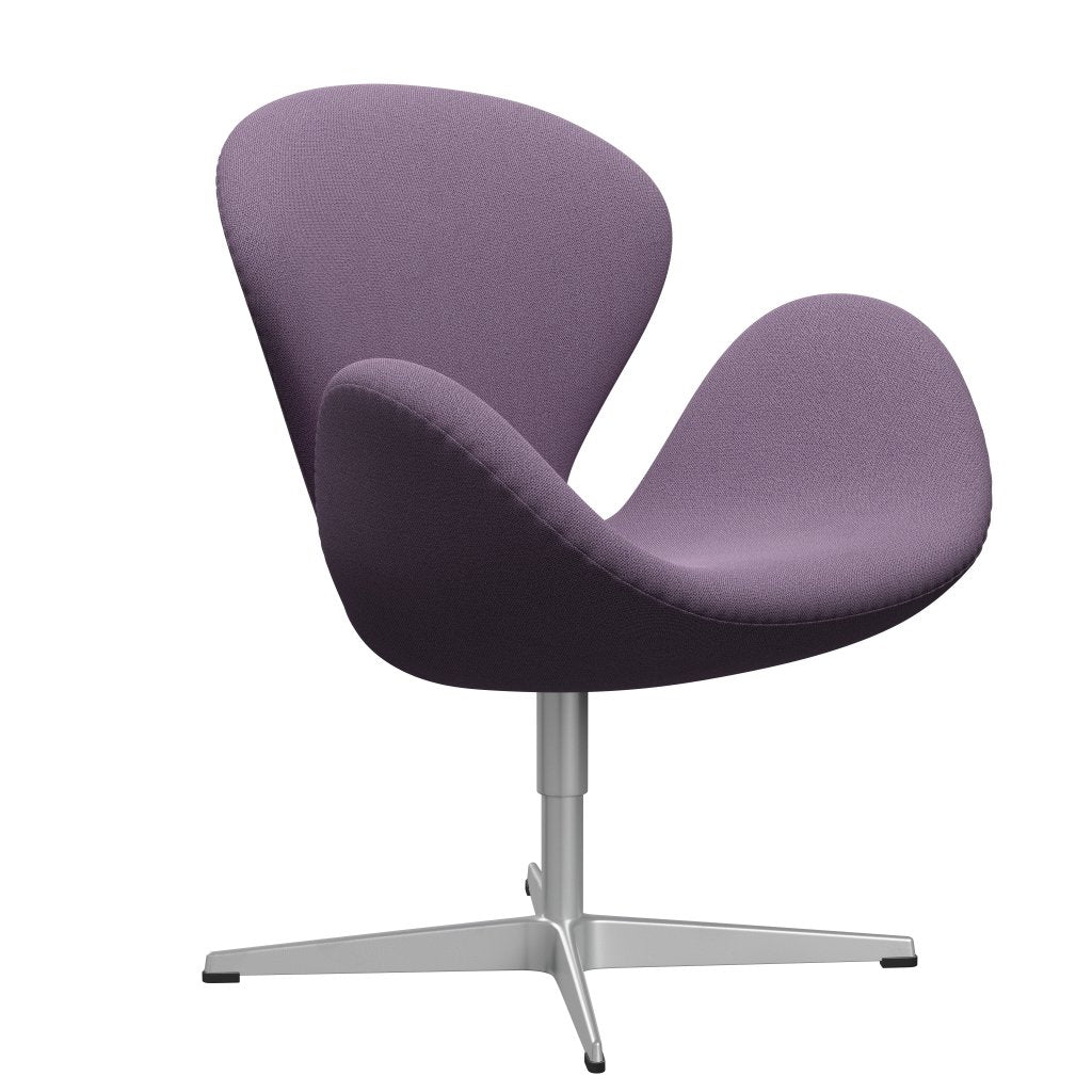 Fritz Hansen Swan Lounge Chair, Silver Gray/Capture Light Violet