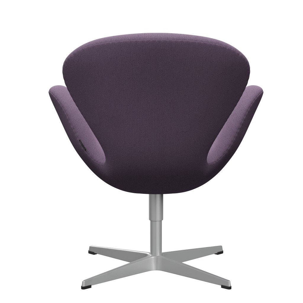 Fritz Hansen Swan Lounge Stuhl, Silbergrau/Capture Light Violett