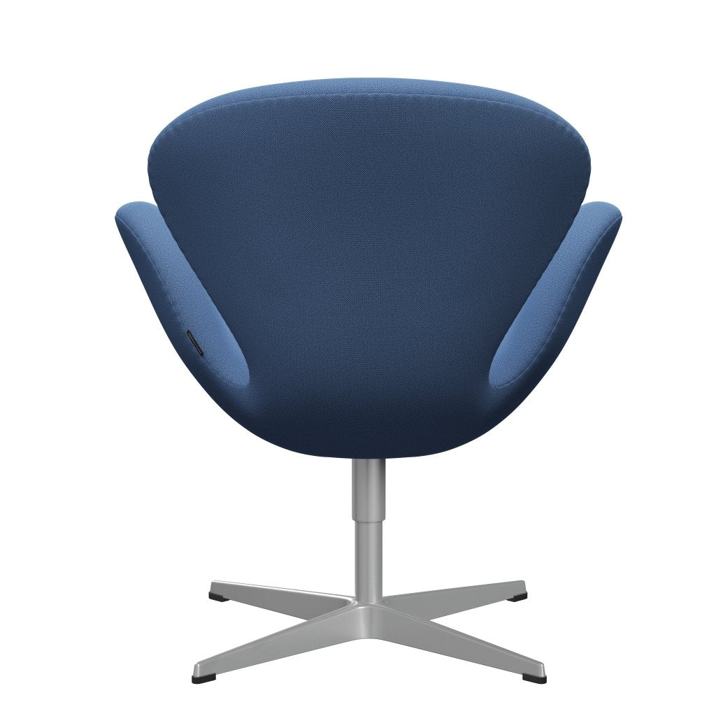 Sedia fritz Hansen Swan Lounge, grigio argento/cattura blu istantaneo