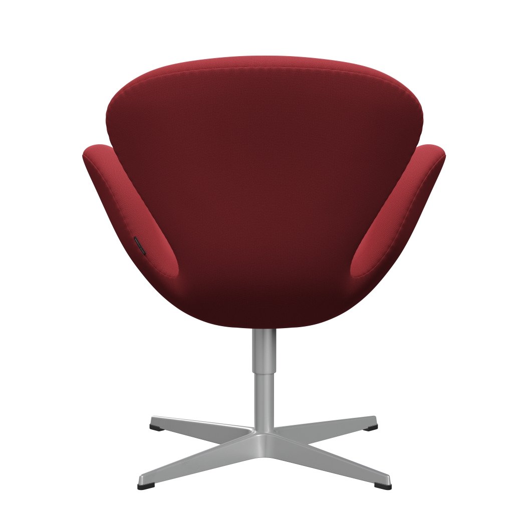 Fritz Hansen Swan Lounge Chair, Silver Gray/Capture Instant Red