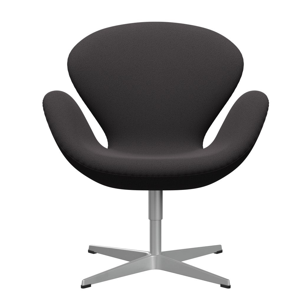 Sedia fritz Hansen Swan Lounge, carbone grigio argento/cattura