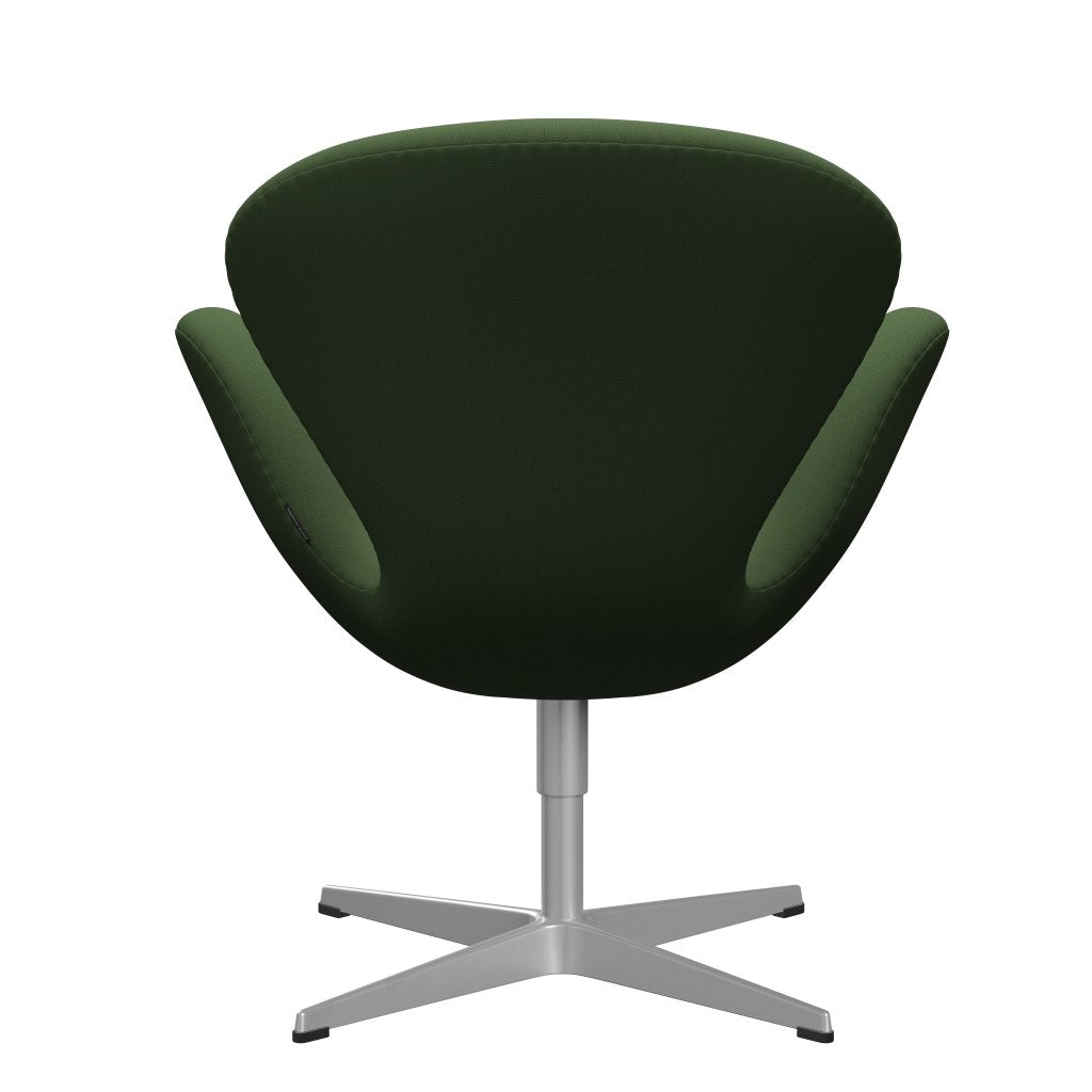 Fritz Hansen Swan Lounge Stuhl, Silbergrau/Capture Moss Green