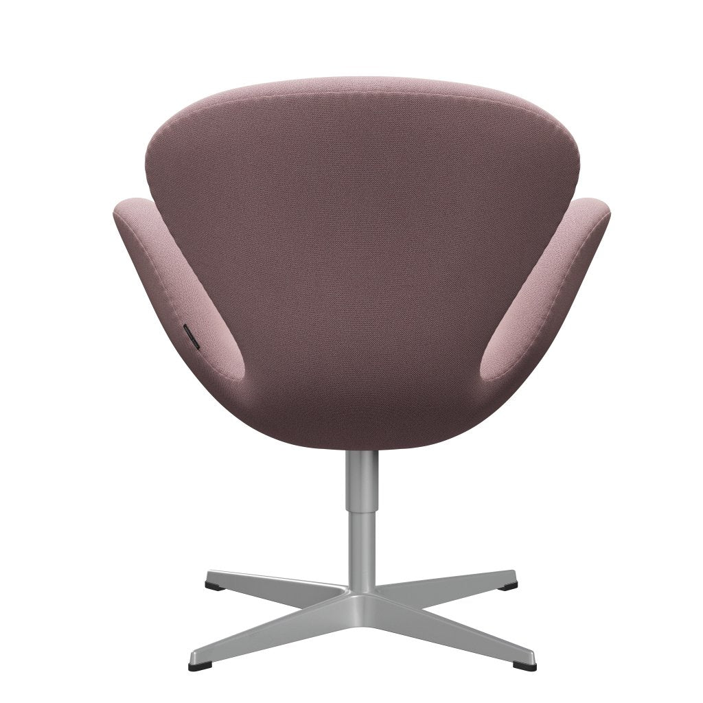 Sedia fritz Hansen Swan Lounge, grigio argento/cattura rosa