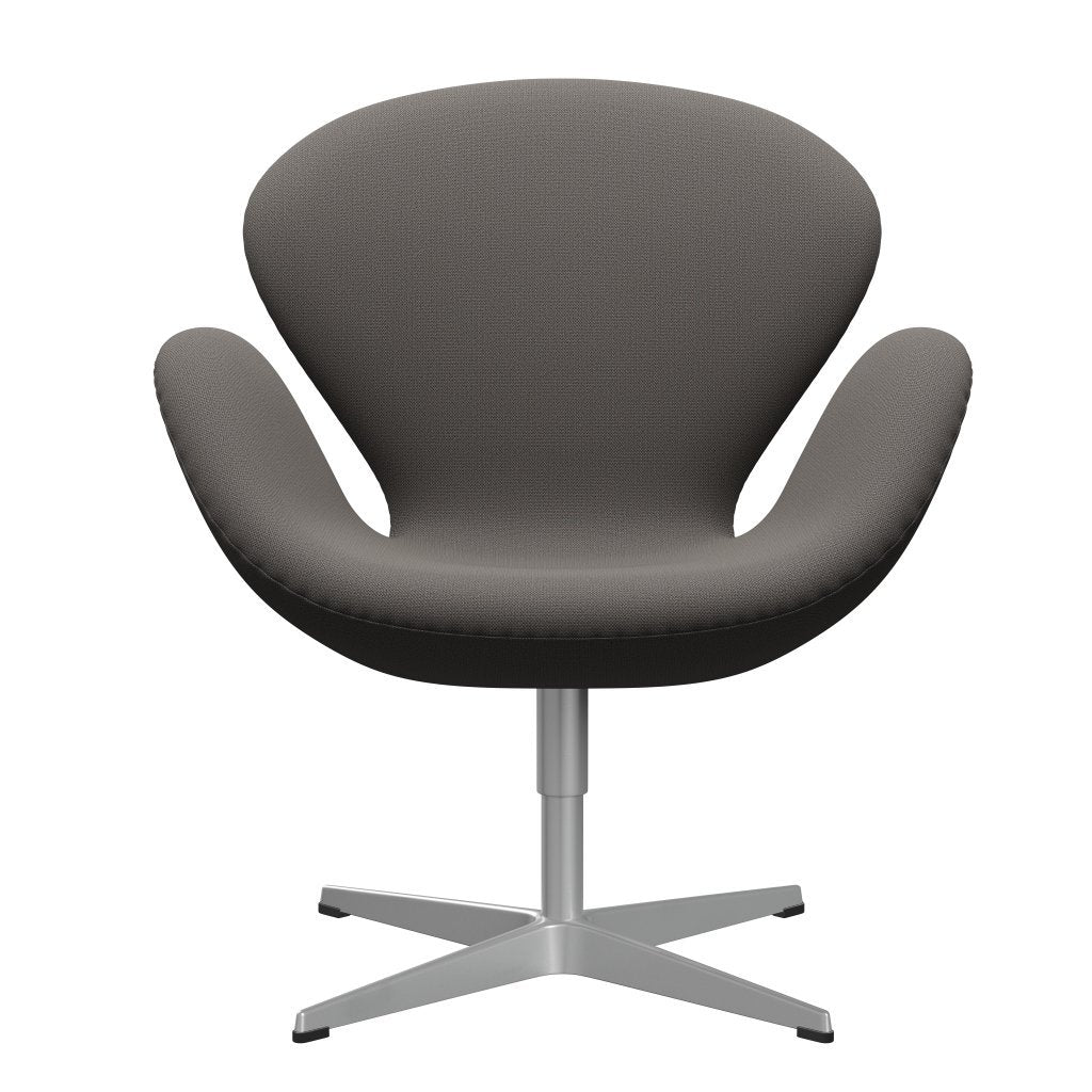 Fritz Hansen Swan Lounge Chair, Silver Grey/Capture Warm Dark Grey