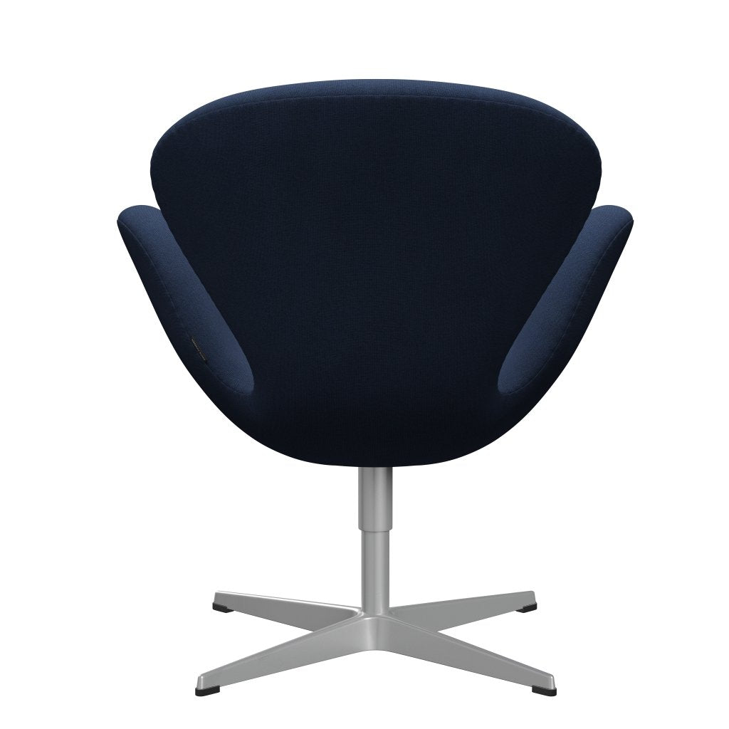 Sedia fritz Hansen Swan Lounge, blu scuro grigio argento/cristiano