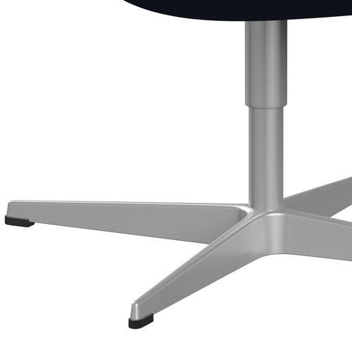 Sedia fritz Hansen Swan Lounge, blu scuro grigio argento/cristiano