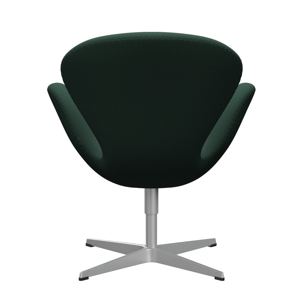 Sedia fritz Hansen Swan Lounge, grigio argento/Christianshavn scuro verde uni