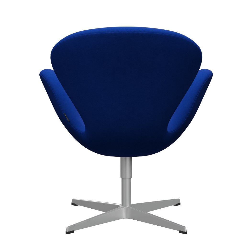 Fritz Hansen Swan Lounge Stuhl, Silbergrau/Komfort Blau (00035)