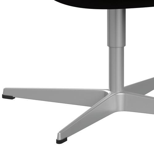 Sedia fritz Hansen Swan Lounge, grigio argento/comfort marrone (01566)