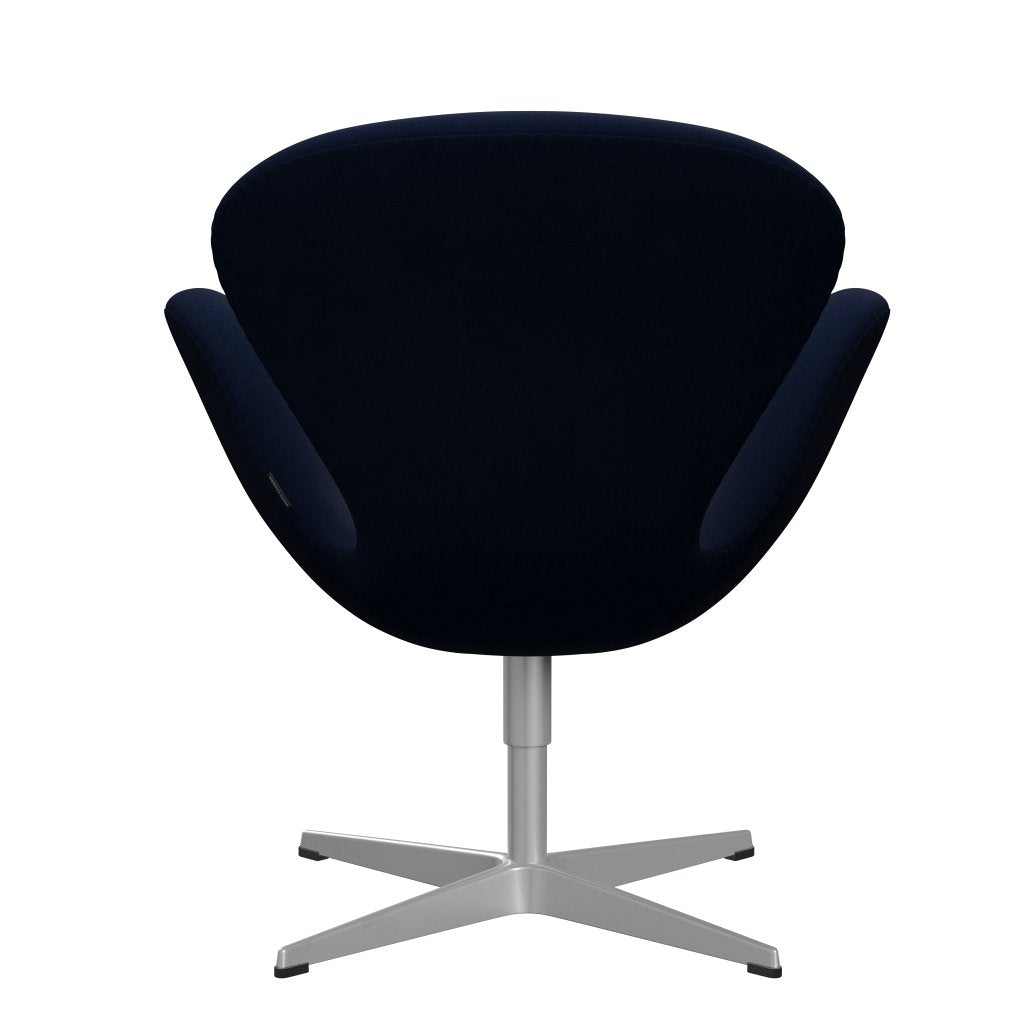 Sedia fritz Hansen Swan Lounge, grigio argento/comfort grigio scuro/blu