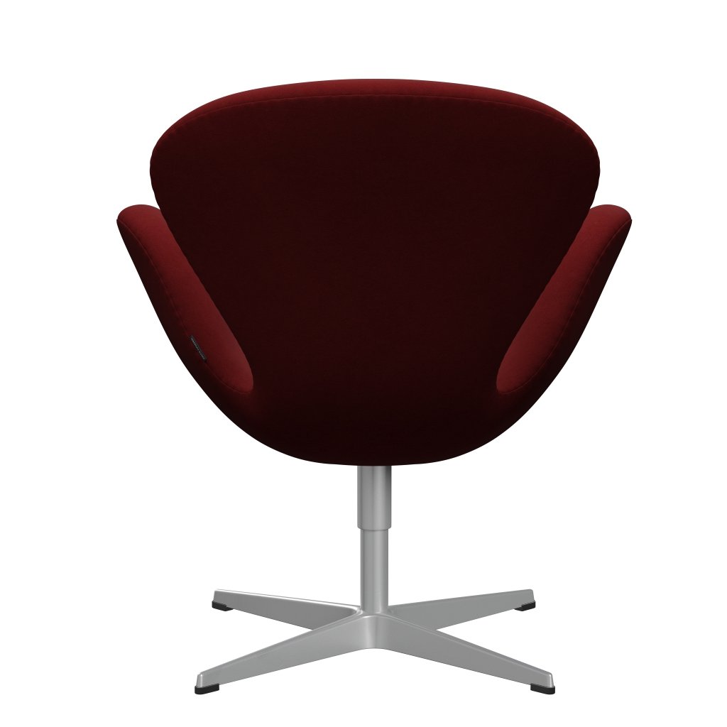 Fritz Hansen Swan Lounge Silla, gris plateado/comodidad rojo oscuro (01153)